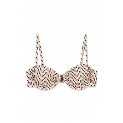 Top bikini balconette estampado geométrico