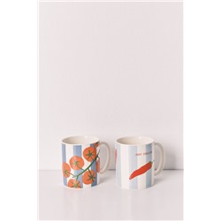 Pack 2 tazas estampado rayas, chiles y tomates