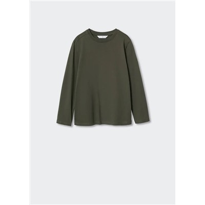 Camiseta algodón manga larga -  Niño | MANGO OUTLET España