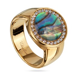 Кольцо Амфитрита (гелиотис 11мм; покрытие золото), Есть комплект