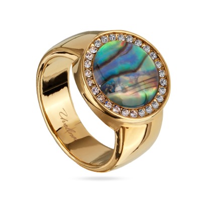 Кольцо Амфитрита (гелиотис 11мм; покрытие золото), Есть комплект