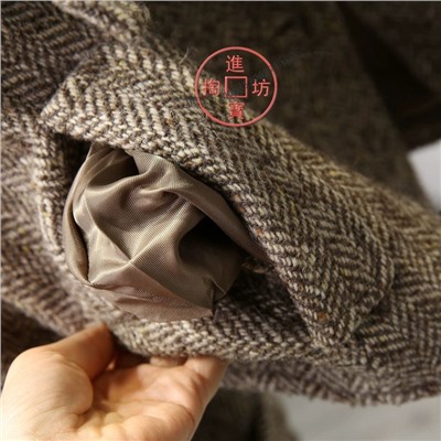 Стильное шерстяное пальто в британском стиле   Fabriqu*e