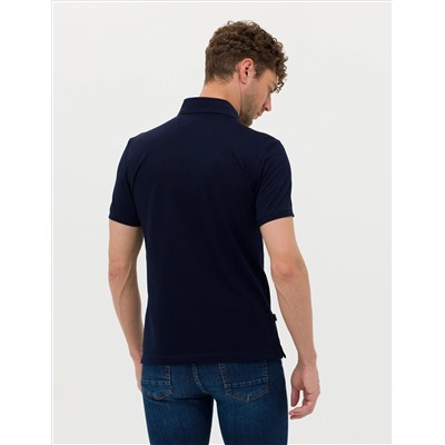 Lacivert Slim Fit Merserize Tişört