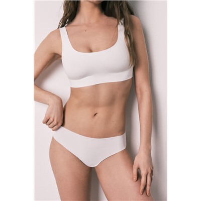 Braga culotte microfibra clean cut blanca