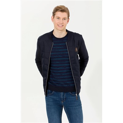 Erkek Lacivert Triko Hırka