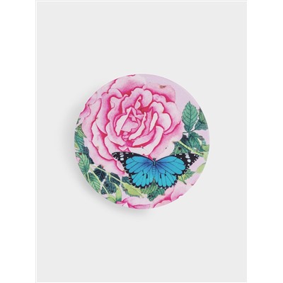 Кружка, 400 мл, с подставкой, Розы