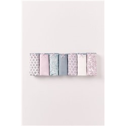 Pack 7 bragas brasileñas algodón mix estampado
