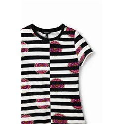 Vestido corto slim rayas