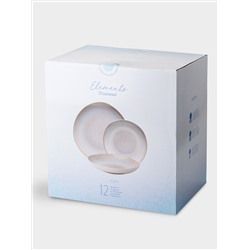 Сервиз обеденный, 4 перс, 12 пр, керамика, бежевый, в крапинку, North Organic