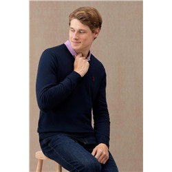 Erkek Lacivert Basic Kazak