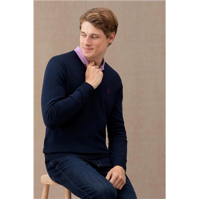 Erkek Lacivert Basic Kazak