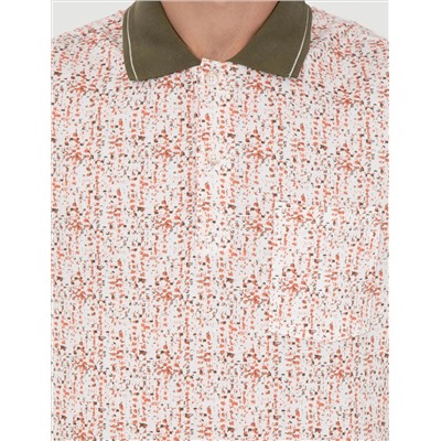 Haki Regular Fit Desenli Polo Yaka Tişört