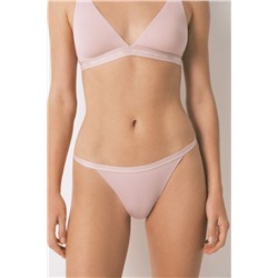 Tanga algodón rib rosa