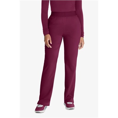 Cherokee Atmos Women's 5-Pocket STRETCH Coolmax Textured Elastic Waistband Cargo Scrub Pants