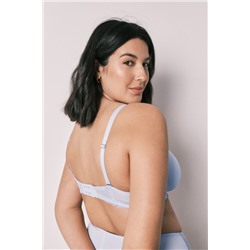 Sujetador clásico microfibra y encaje azul BEAUTIFUL