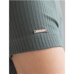 Платье из трикотажа в широкий рубчик