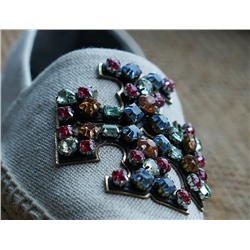 Женские холщовые эспадрильи со стразами ТОРИ БЕРЧ