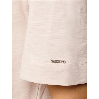 Футболка из фактурного полотна с авторским принтом