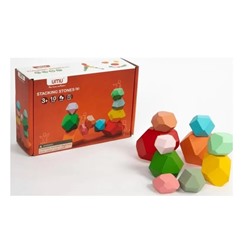 Игрушка развивающая Построй башню, 10 деревянных форм, в коробке 18,5*5,5*12 см,