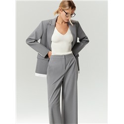 Брюки прямого кроя в полоску, D357/shift