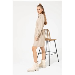 Kadın Camel Dokuma Elbise