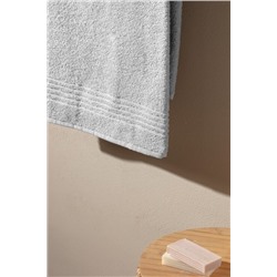 Derline Pamuklu Banyo Havlusu - Gri - 70x140 cm