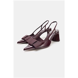 SLINGBACK HEELED SHOES WITH BOW