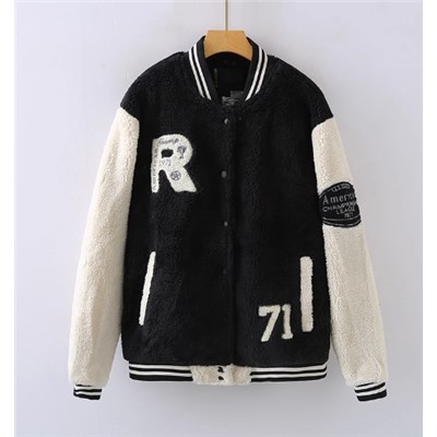 Осенне-зимняя утепленная бейсбольная куртка
