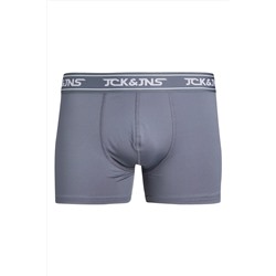 Jack & Jones Erkek Düz Renk Mikrofiber 3'lü Boxer Paketi - Carl