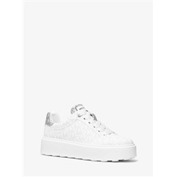 Romey metallic two-tone signature logo platform sneaker  Michael Kors Outlet