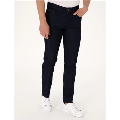 Koyu Lacivert Straight Fit Jean Pantolon