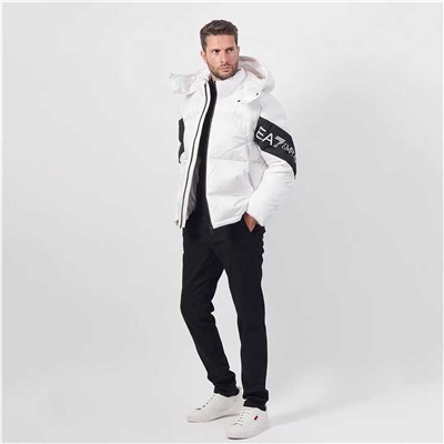 Мужская плотная куртка-пуховик с капюшоном Empori*o Arman*i EA*7