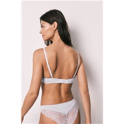 Sujetador triangular relleno algodón azul