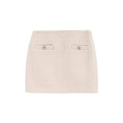 Minifalda de lana Rosa empolvado