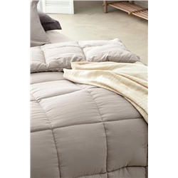 Mona Tek Kişilik Comforter Set - Taş