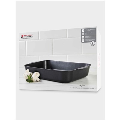 Форма для запекания, 34x26x5.5 см, чёрная, с покрытием, Agile