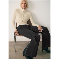 Jeans cargo cremalleras