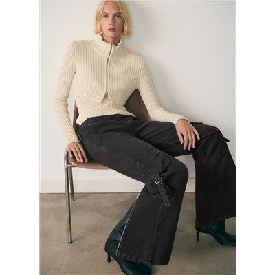 Jeans cargo cremalleras