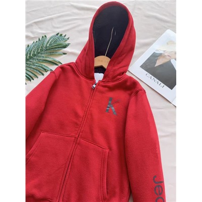 Детская теплая толстовка с изнанкой из искусственного меха, экспорт КЕЛЬВИН КЛАЙ*Н