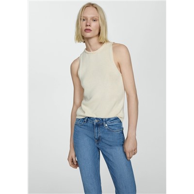 Jeans flare tiro medio