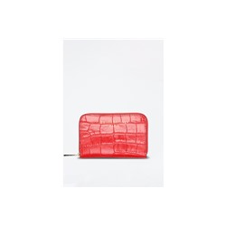 Cartera de piel Moni Croco Rojo