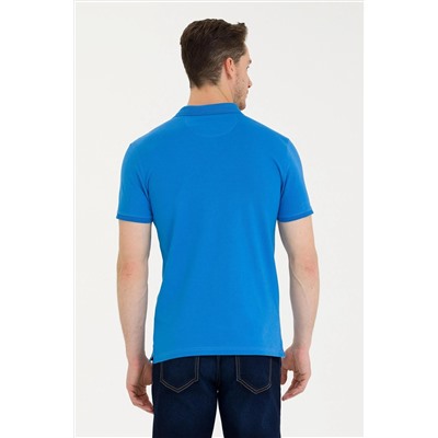 Erkek Saks Basic Polo Yaka Tişört