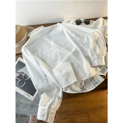 Очень красивая женская рубашка во французском стиле с вышивкой КИАБ*И