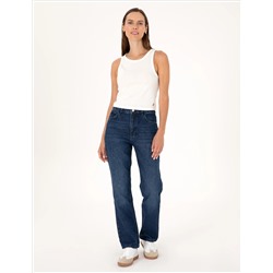 İndigo Straight Fit Jean Pantolon