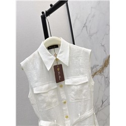 Элегантное льняное платье  ЛОР*А ПИАН*О