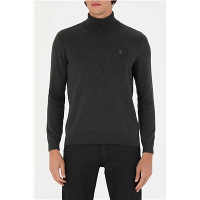 Erkek Antrasit Melanj Basic Kazak