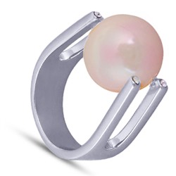 Кольцо (Майорка 14мм нежный персик; покрытие родий), Есть комплект