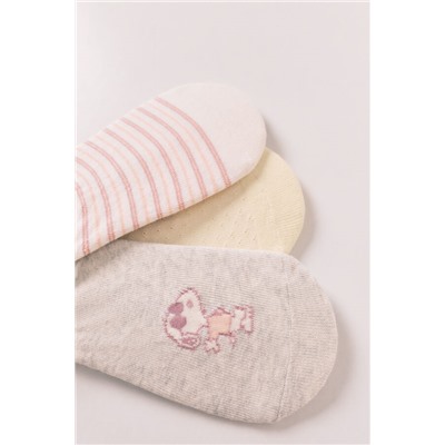 Pack 3 calcetines invisibles estampados Peanuts