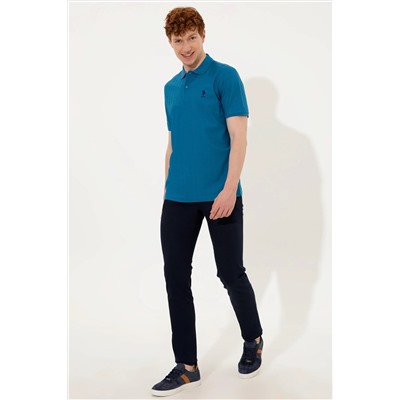 Erkek Petrol Polo Yaka Tişört