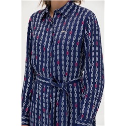 Kadın Lacivert Dokuma Elbise